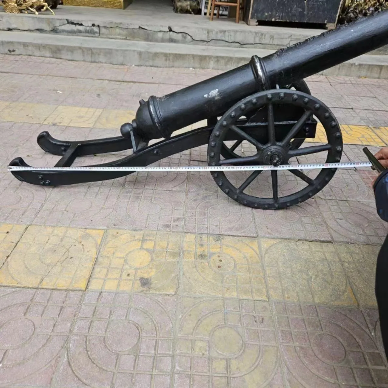 Большая наружная металлическая железная литая мемориальная пушка скульптура для продажи