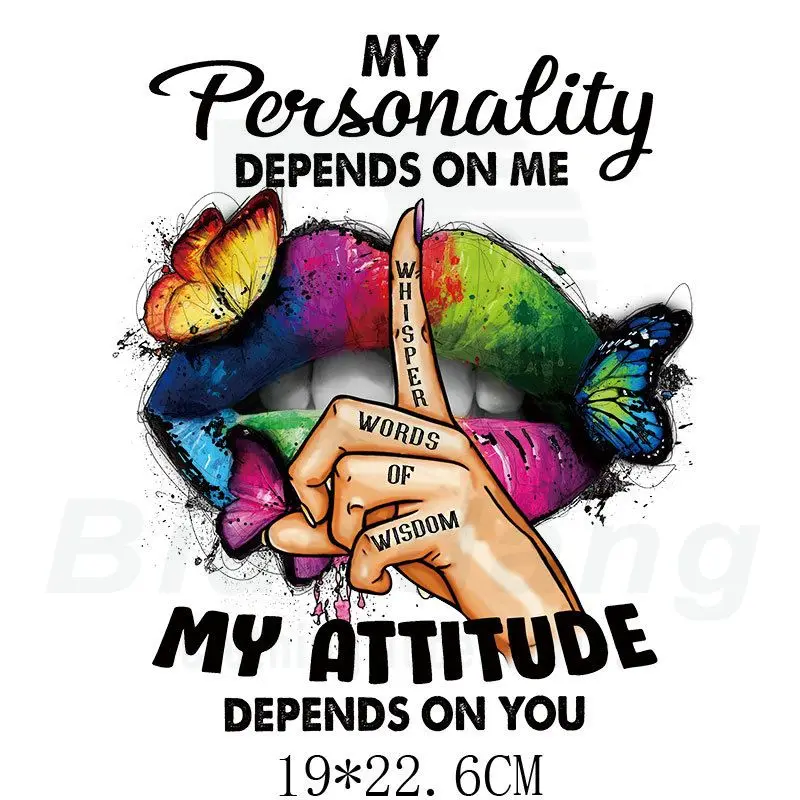 Beautiful Lips Printed DTF Heat Transfer Vinyl for T-shirt Custom Colorful Iron on Transfer Vinyl Print