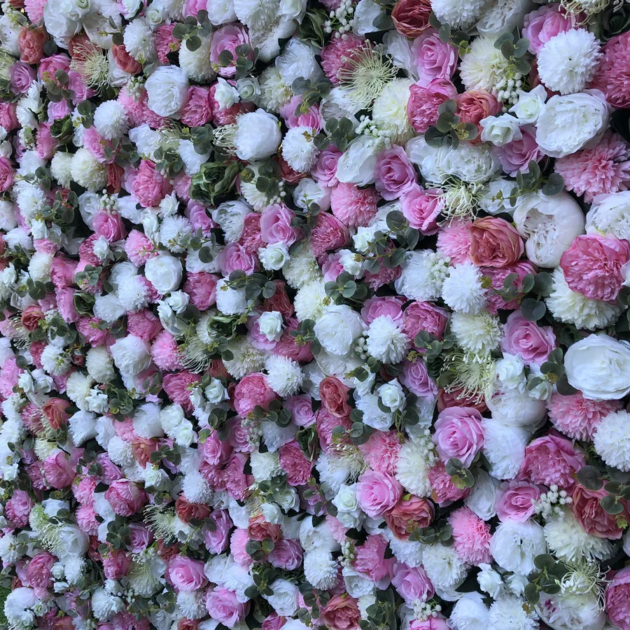 Wholesale Wedding Backdrop Blush Artificial Flower Wall Panel Decor Silk Decorated Wall Rose Backdrop