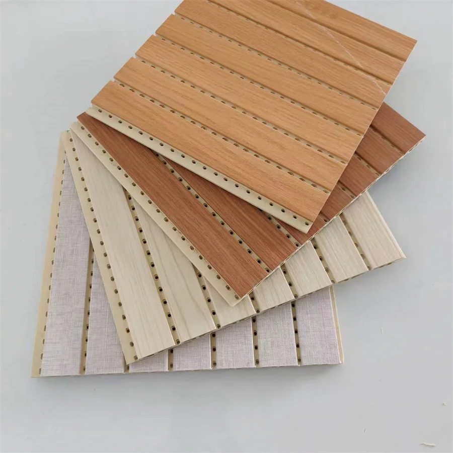 Waterproof Sound Proof WPC Wall Panels Acoustic PVC Felt Sheets Slat Wall Board 20CM Polyester Fiber Acoustic Panel For Hotel
