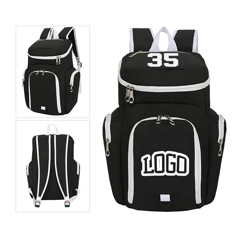 Wholesale Large Capacity Gym Team Backpack Custom Logo Pattern Basketball Bag Men Sport Football Basketball Backpack Low MOQ
