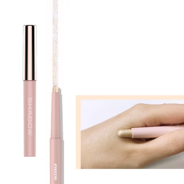 OEM/ ODM фирменная марка, ручка для червячьего покрытия, Женская ручка для теней для глаз, для ленивых, водонепроницаемая, не пятнистая, для начинающих, натуральный цвет земли, блестящий