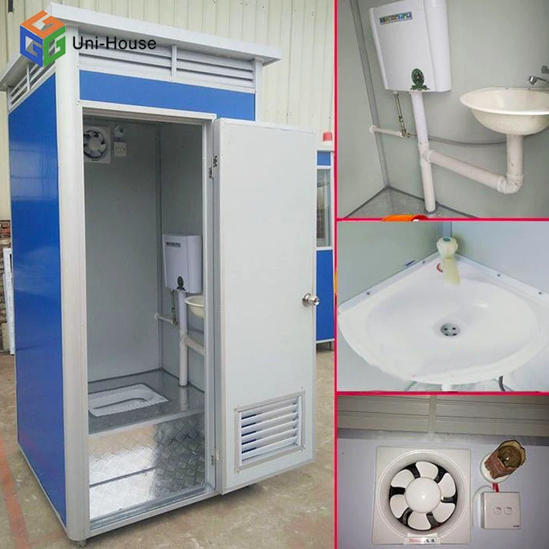 Low Price Portable Luxury  Outdoor Vip Toilet Portable Mobile Wc Portable Public Toilet Cabin For Sale Construction Site