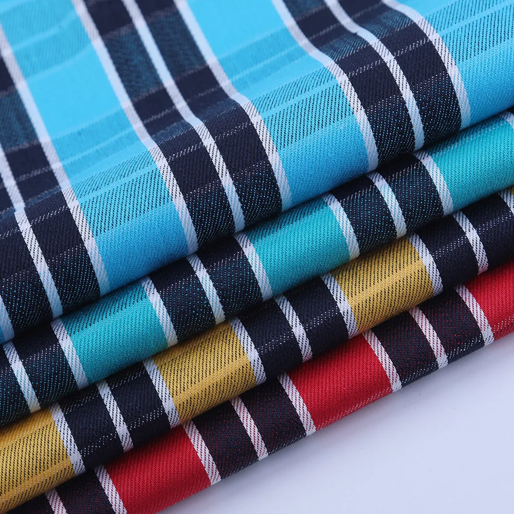
2020 newest wholesale fabric cotton checked shirting for all year 