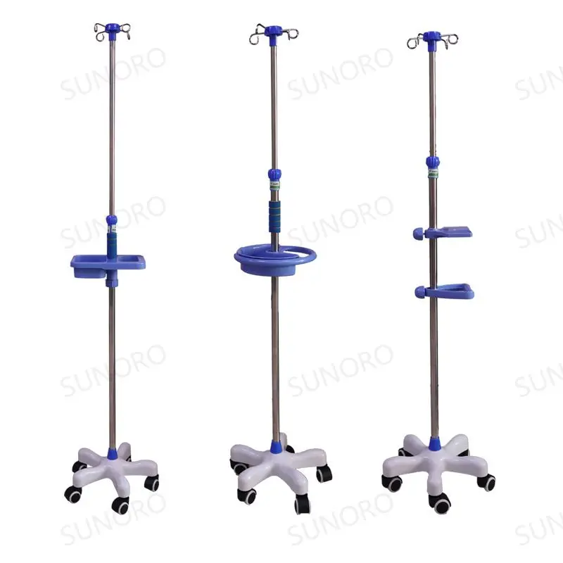 SIV-1 Factory direct medical IV drip stand adjustable height 304 stainless steel drip irrigation stand for clinic use