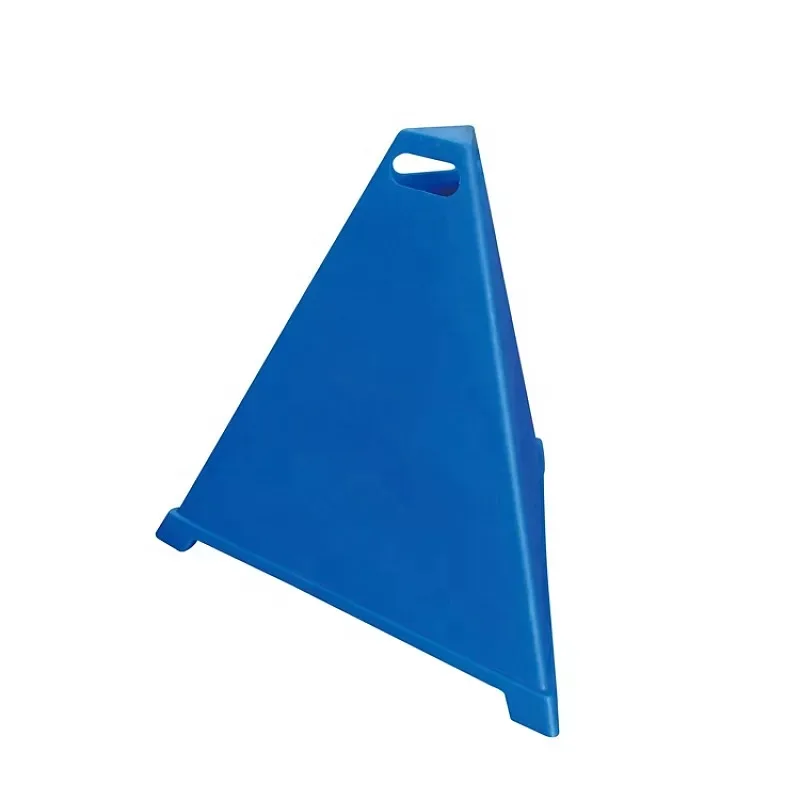 green 3 sided triangular pyramid cone mining area safety sign