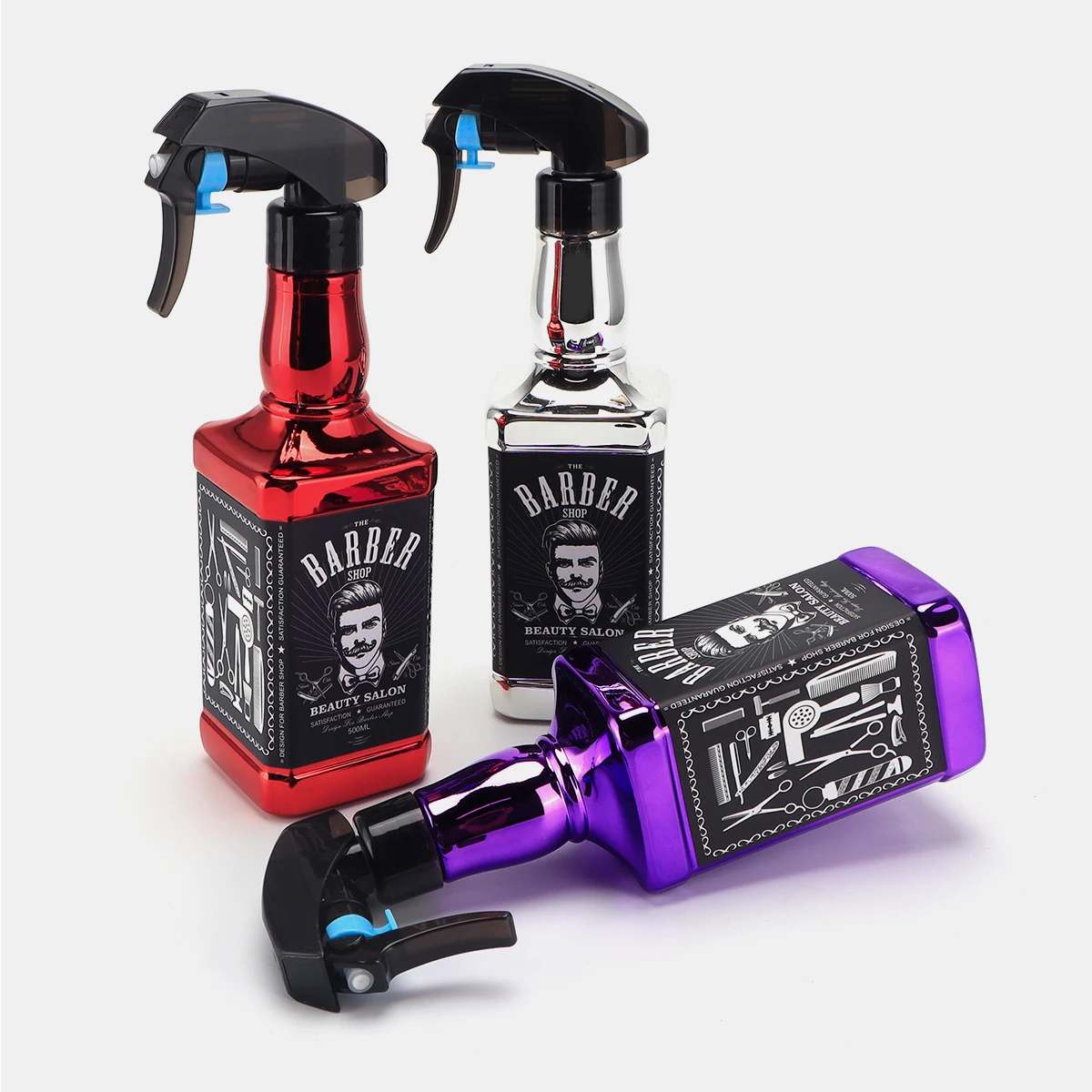 Ergonomic Design 250ml Barber Accessories Cosmetic Personal Care Continuous Plastic Water Mist Spray Bottle with Pump Sprayer