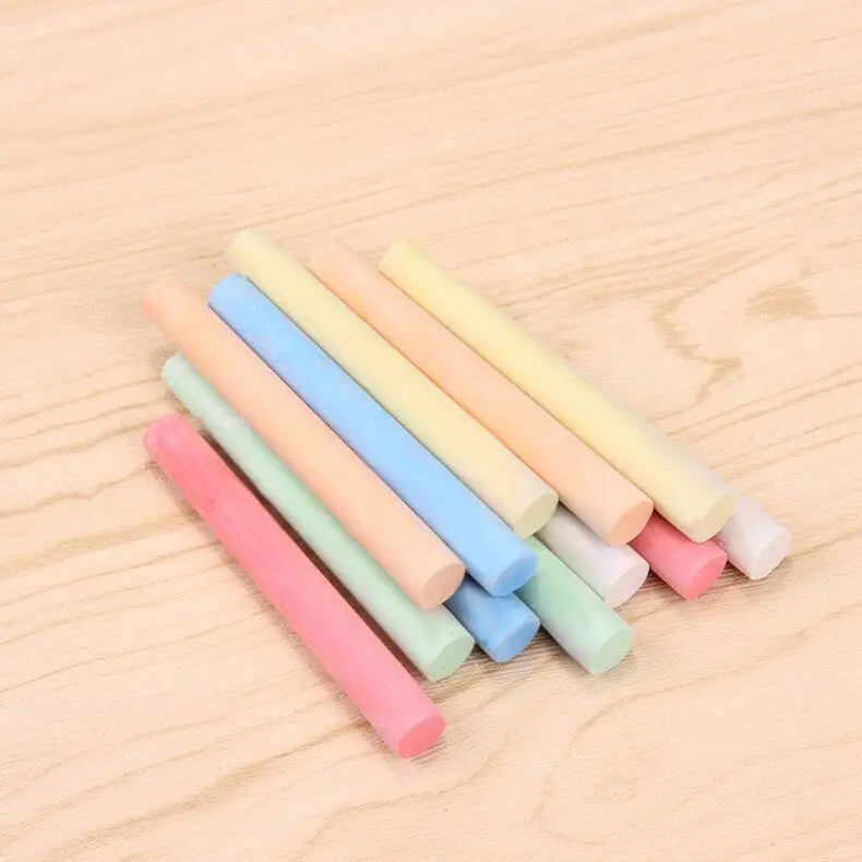 100pcs High Quality Dust-free  School Student Teacher Office Colored And White Color Chalk