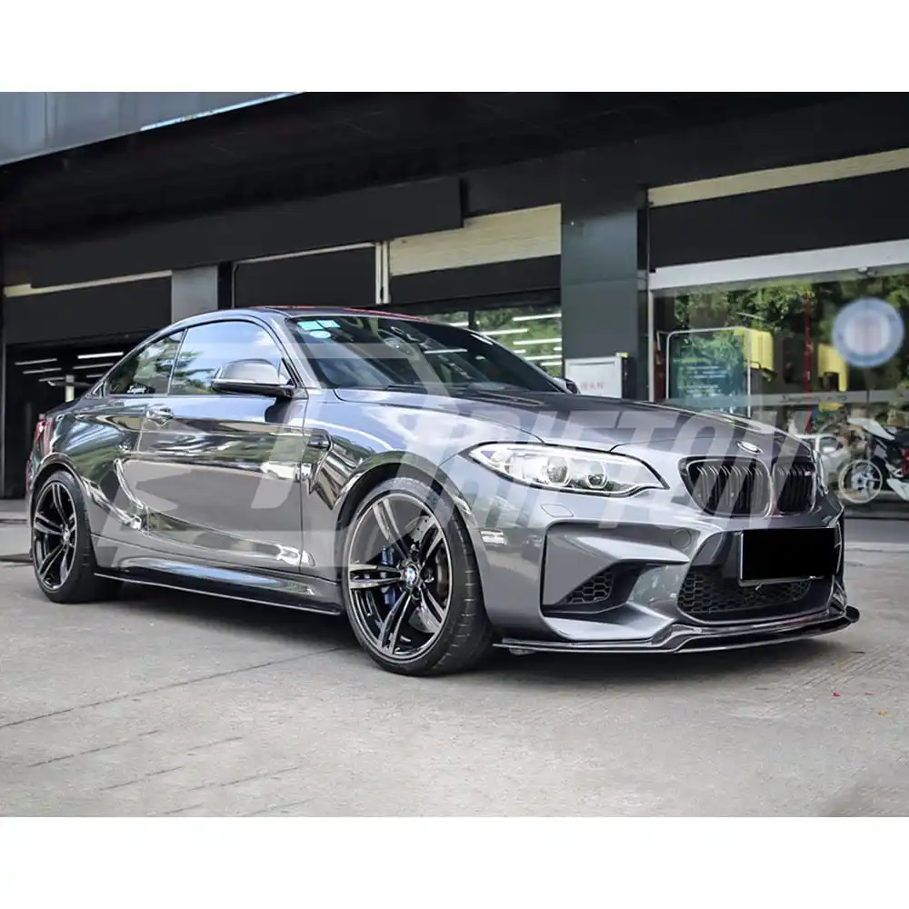 PT Style Carbon Fiber Front Lip For BMW F87 M2 2016-2019