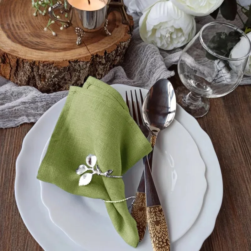 Элегантная скатерть льняная салфетка для кухни вечеринки и
