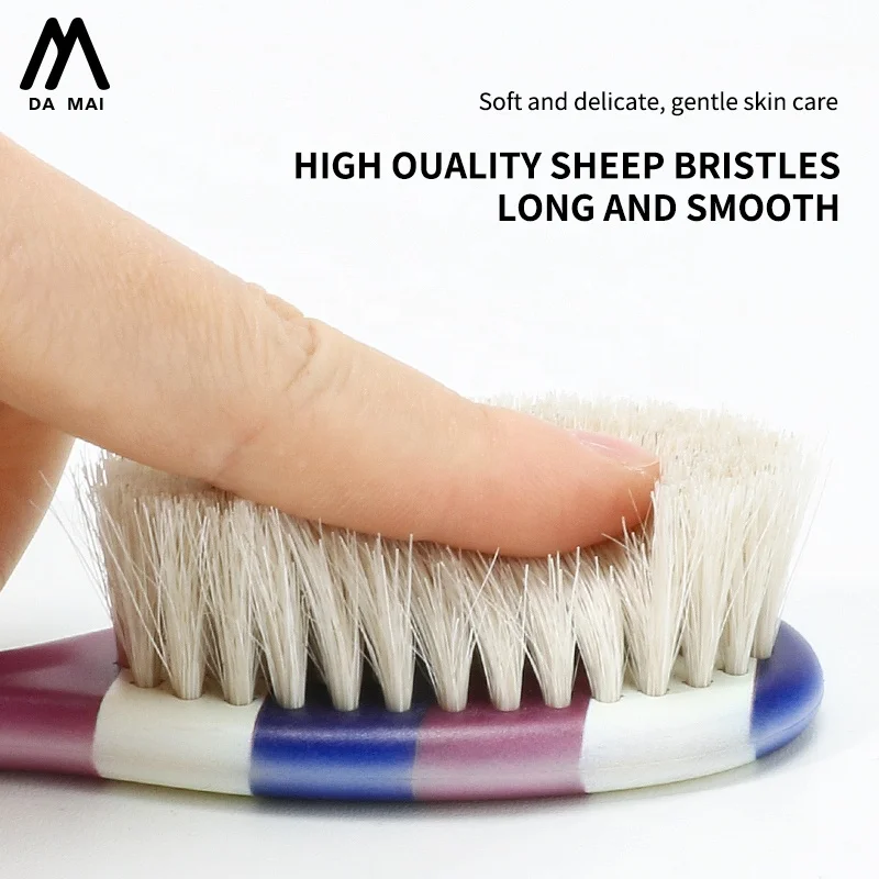 Black Hair Custom Logo Plastic Beard Brush Comb Hardwood 360 Curved Wave Boar Bristle Brush for Shaving Men Mustache