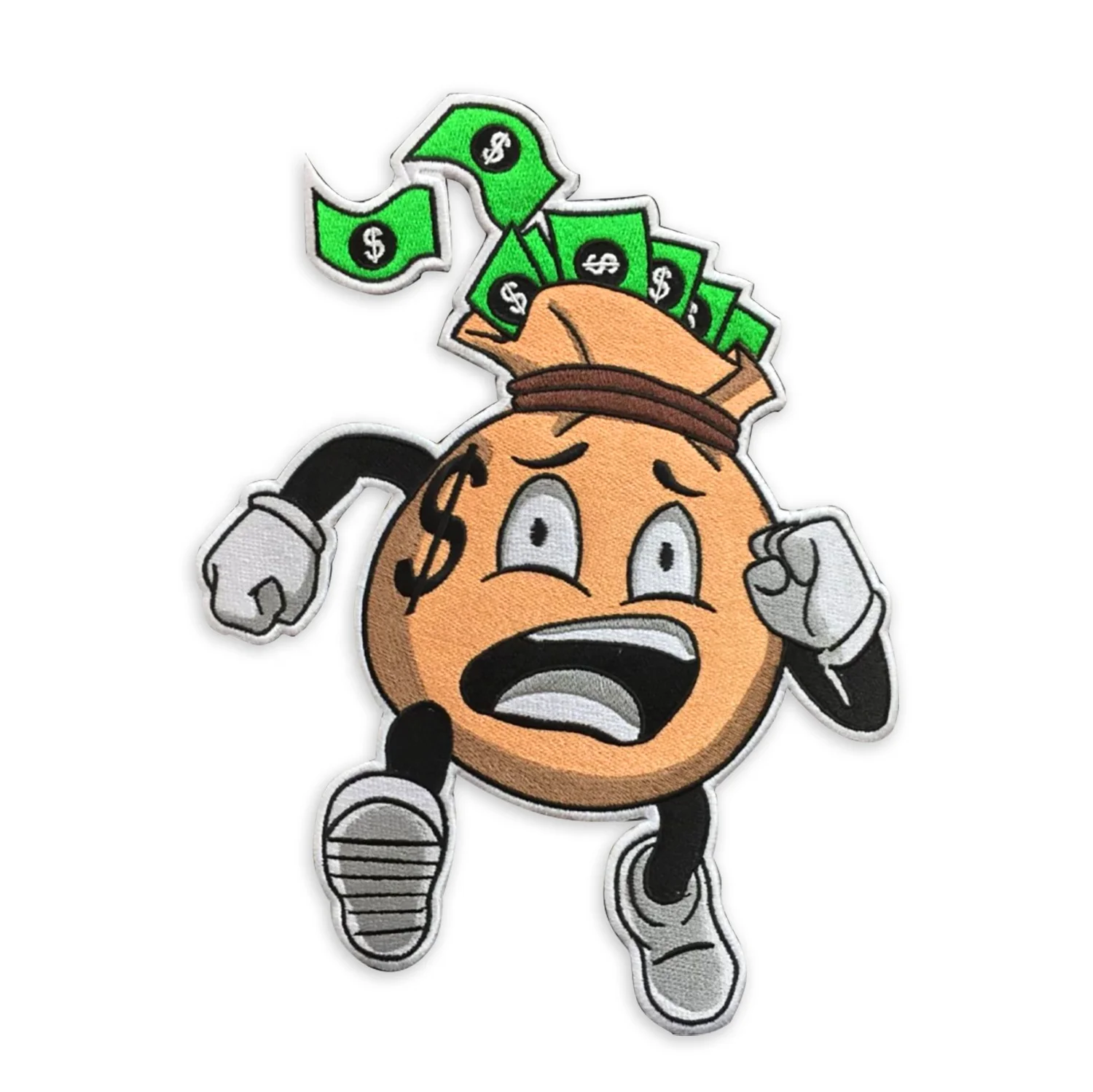 Wholesale Money Patches Embroidery Logo Jacket Embroidery Patches Custom Sew Iron On Money Embroidery Patch