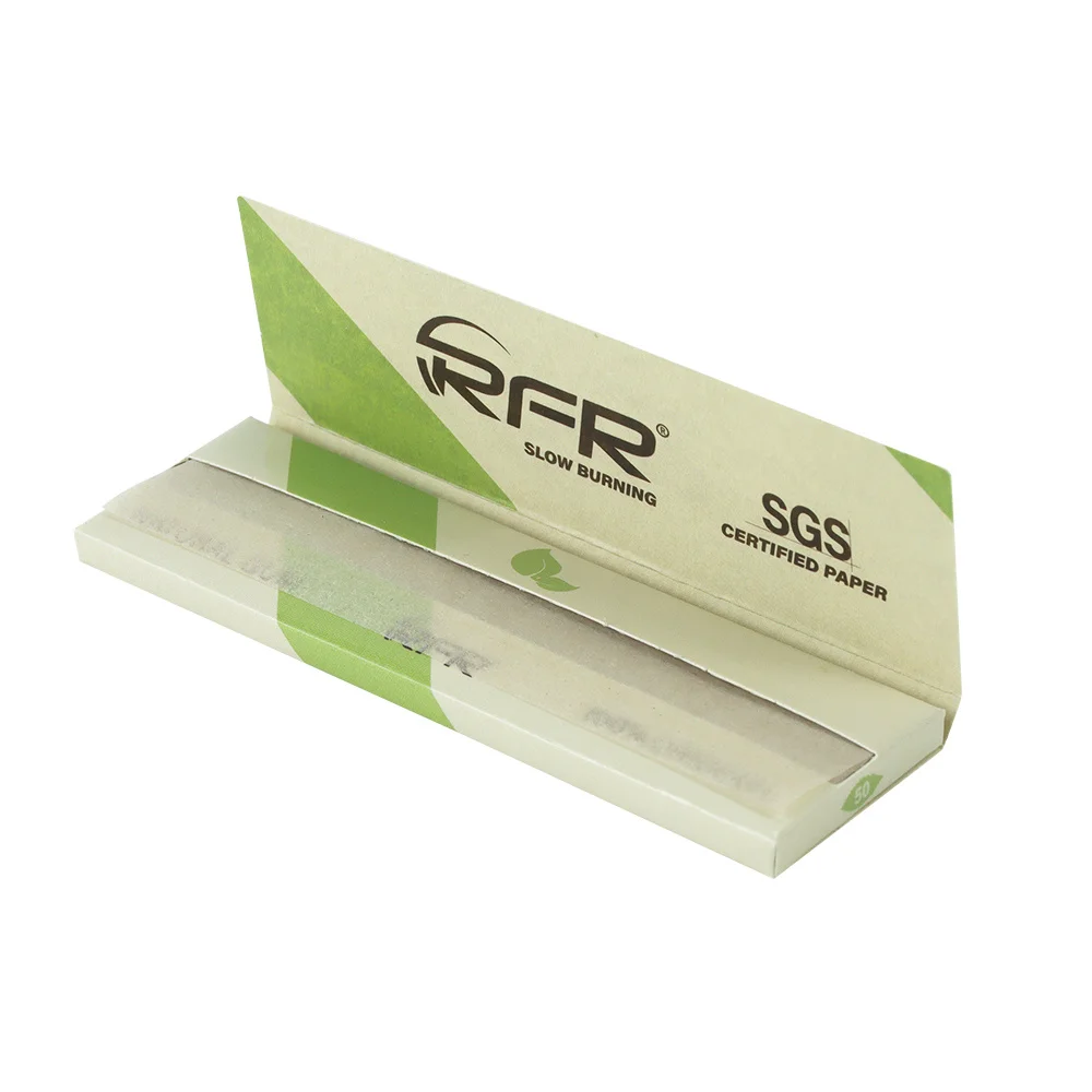 RFR 1 1/4 size 78mm Smoking Unbleached Hemp Virgin Cones Browns Rolling Paper