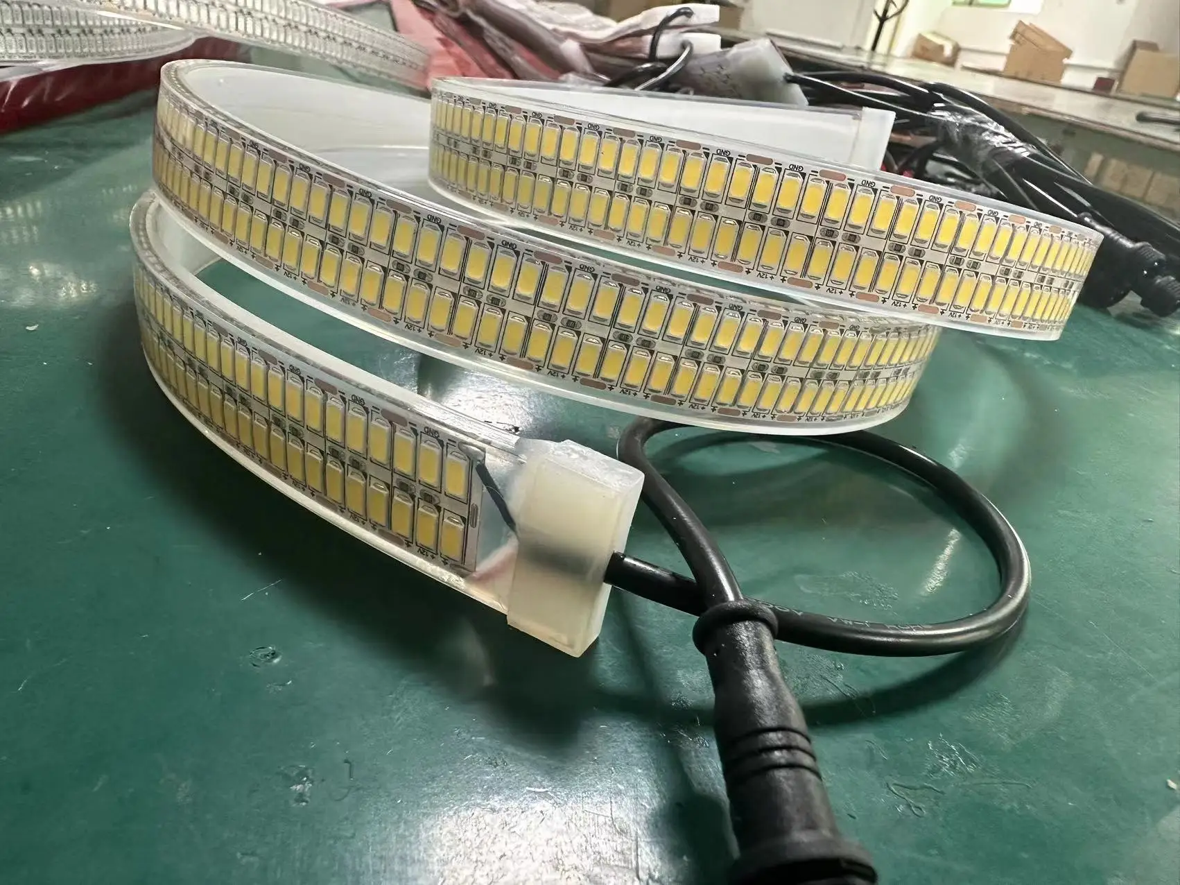 USA Clients Custom Double Row Pure White Wheel Lights 12V IP68 Waterproof 2 5 Rows 5730 Led Strip Wheel Lights For Car Truck