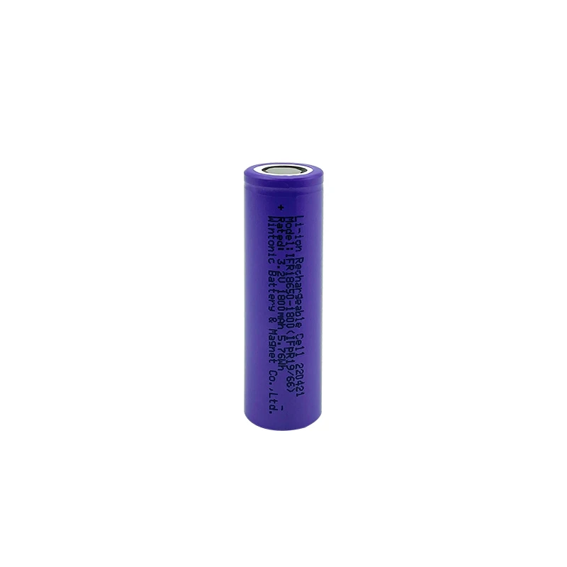 OEM  Rechargeable li- ion lithium iron 3.2V IFR  1800 mAh storage 18650 LiFePO4  cell battery