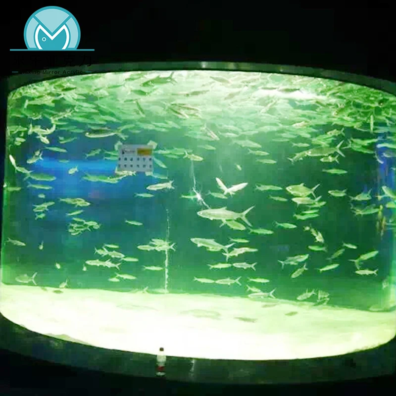 Spot low price indoor cheap cylinder acrylic fish tank decoration aquarium accessories