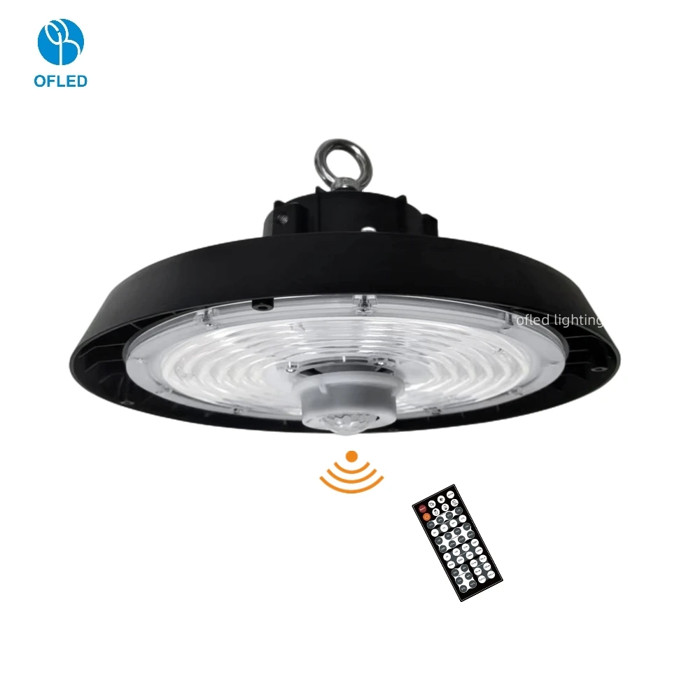 IP65 High Lumens 150lm/W Warehouse LED Light 100W 150W 200W UFO LED High Bay Light with Motion Sensor Easy Change