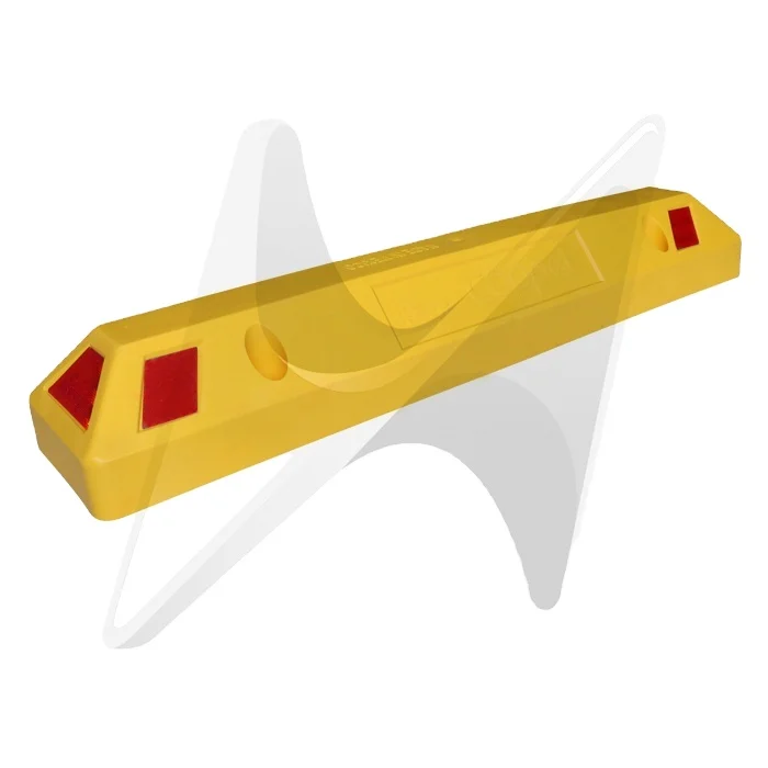 Hersan Traffic Separator Road Divider 30.5' Long Yellow Body Red Reflectors Strong Durable Plastic Road Divider Lane Separator