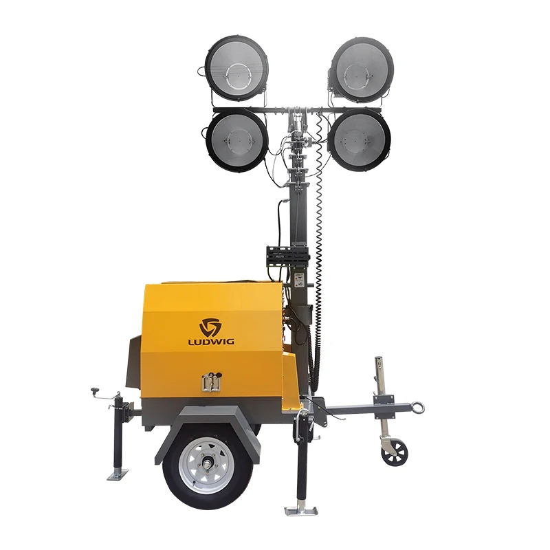 mobile led light solar light tower solar light tower for desert and the mines