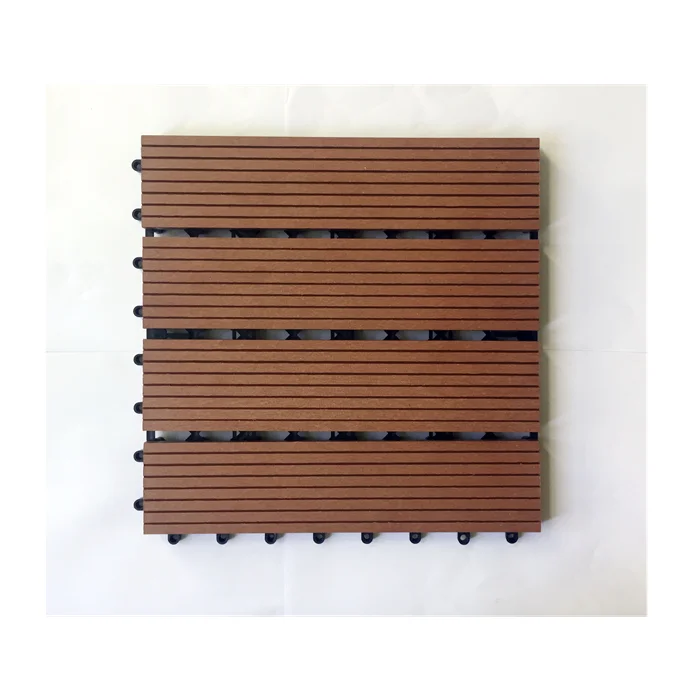 Exterior composite pvc diy wpc decking floor tiles patio deck tiles