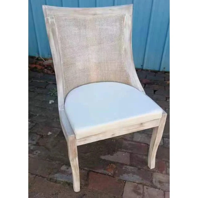 Natural Dining Room Furniture Modern Solidwood wood Rattan Dining Chairs