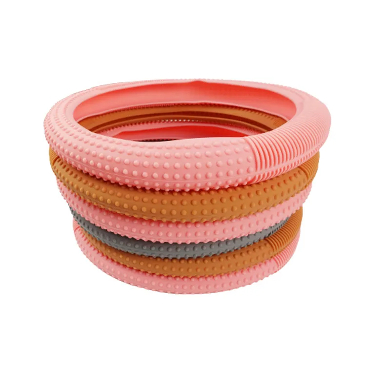 34-38cm Universal Colorful Car Silicone Steering Wheel Case Silicone Steering Wheel Cover for Women Girl Men