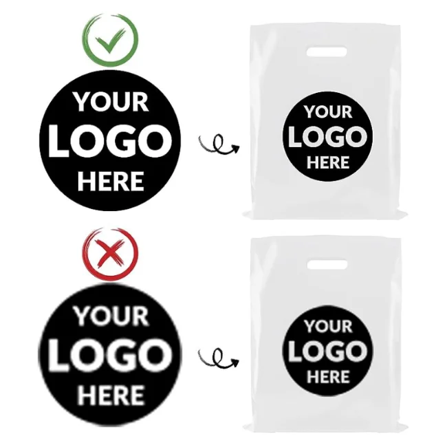 Custom Die Cut Plastic Bags Biodegradable Plastic Shopping Bags with Handles Die Cut Handle Bags Bulk for Grocery Business