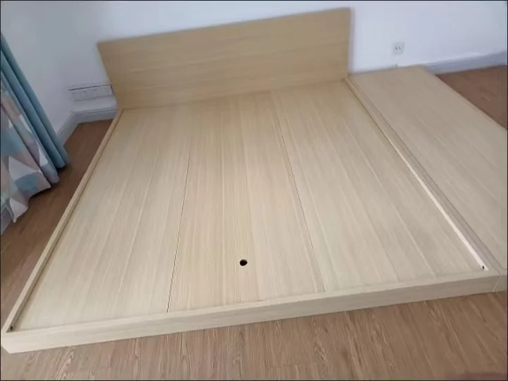RG Japanese Tatami Bed Simple Low Bed 1.2/1.5/1.8 m Double King Size Low Bed Attic Apartment Homestay