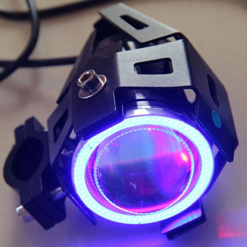 125W 12V Motorcycle Headlight 3000LM moto spot light U7 LED Driving Fog Spot Head Light Decorative Lamp