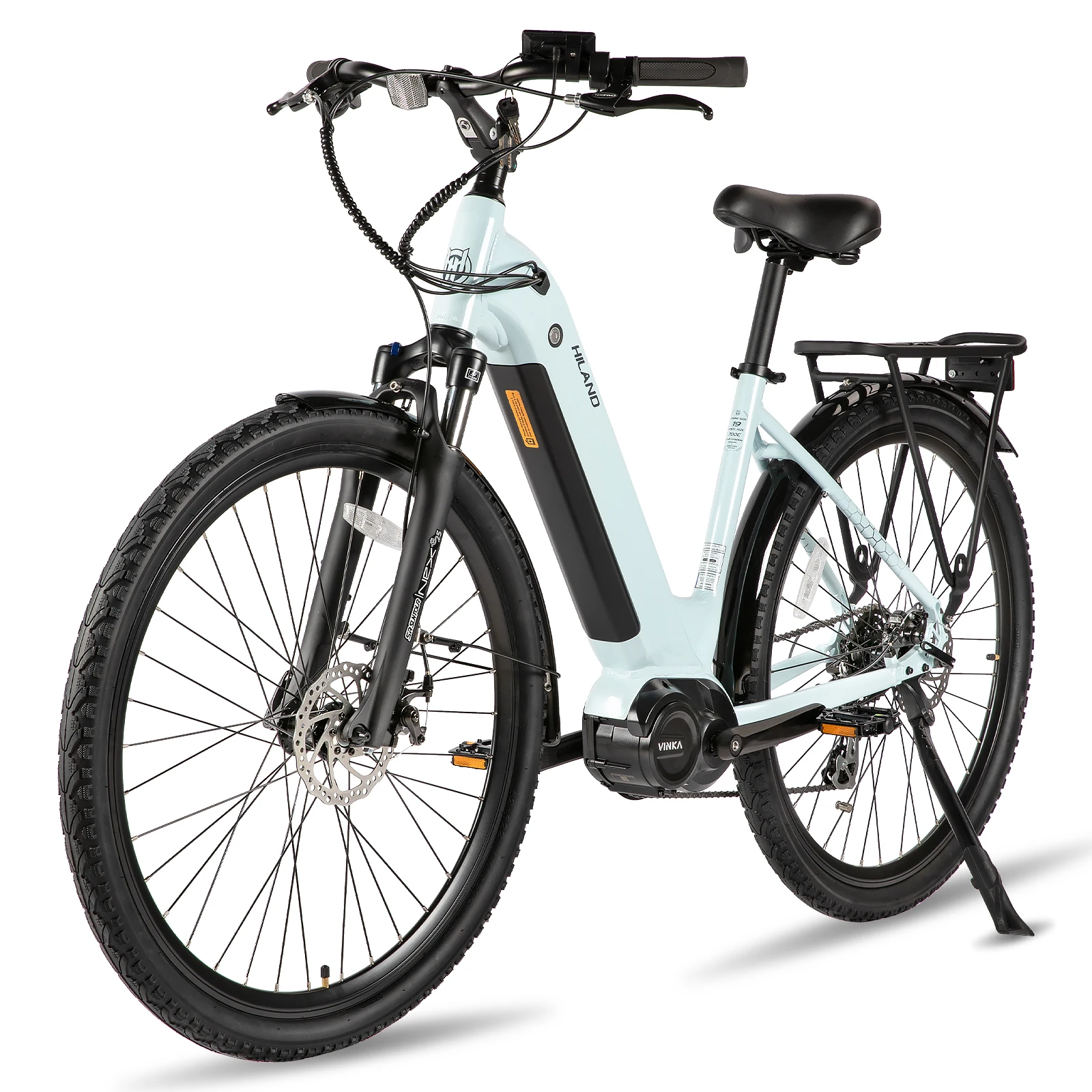 JOYKIE 700C Electric Bike 8speed Central Motor Electric City Bike with 48V 10.4Ah Lithium Battery
