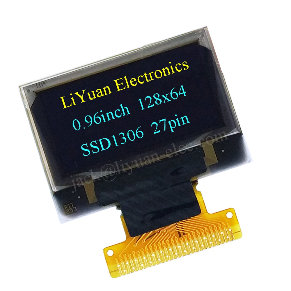 0.96 ' inch 128x64 12864 27pin mono micro led oled display screen