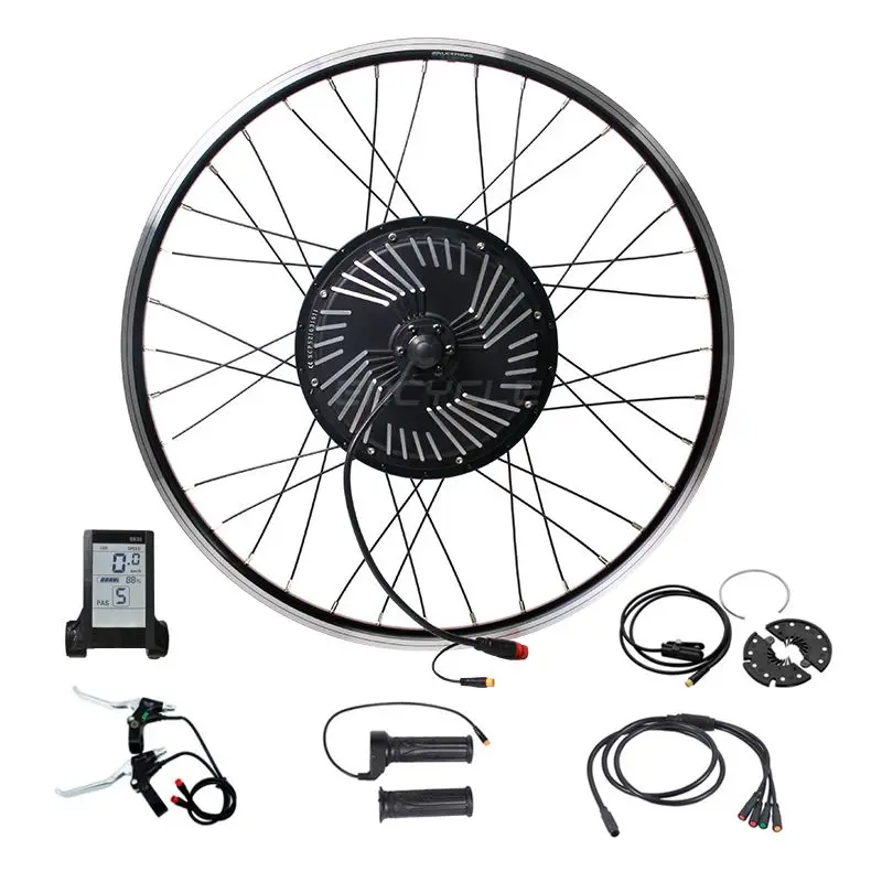 High Speed 1000w 48v Rear Wheel Full Motor Conversion Kit 26 29 Inch Fat Tire With Lcd Panel For Diy E Bike