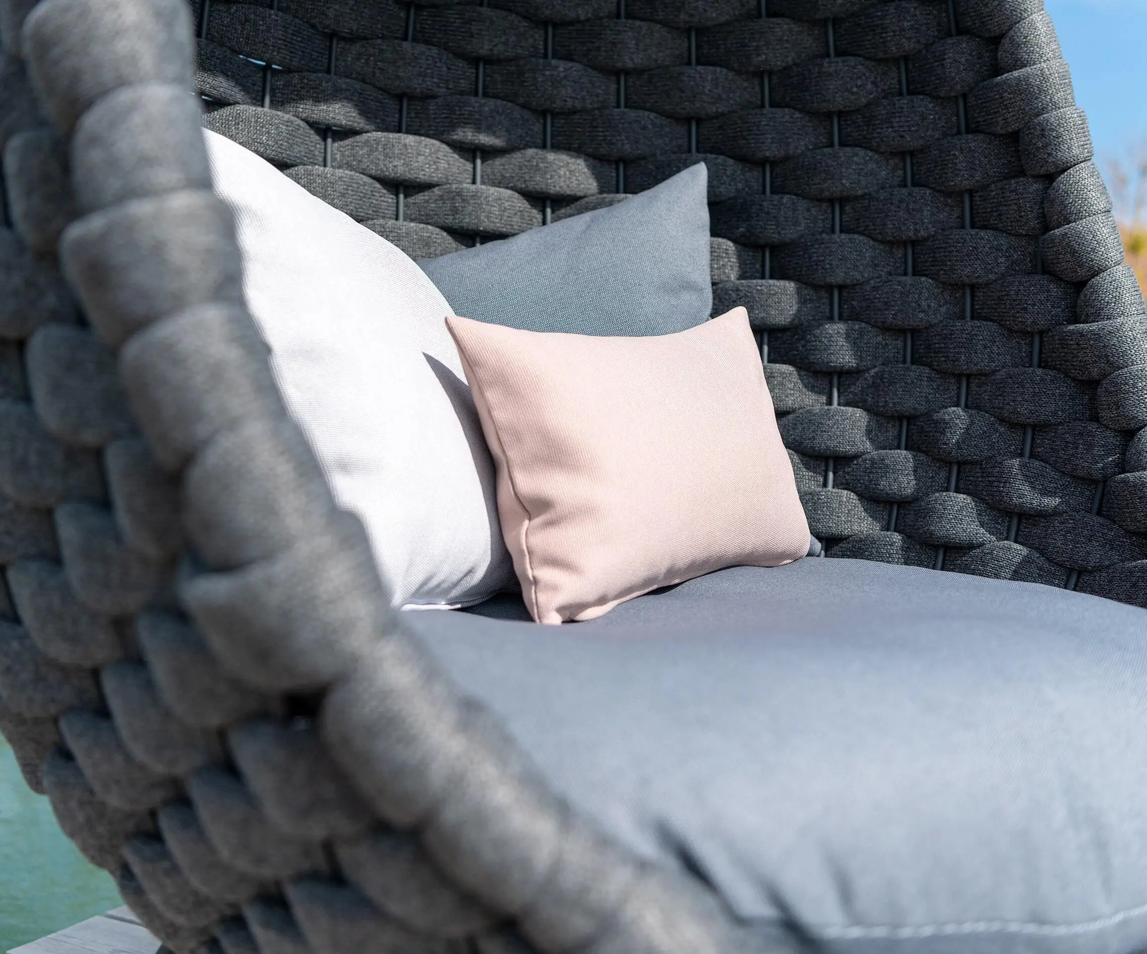 Patio Metal Hammock New Garden Hanging Egg Chair Waterproof Fabric Outdoor Swing Cradle chair with Stand