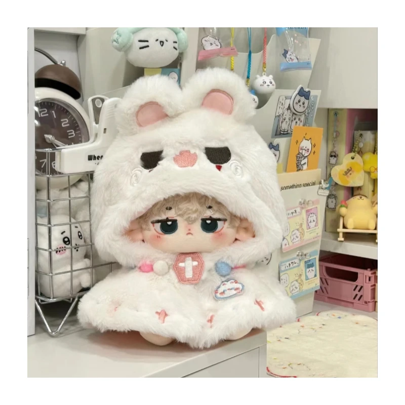 Low MOQ custom 10cm 20cm 30cm kpop doll manufacturers custom outfit cloth and accessories key chian soft toy dolls