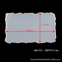 K031907 DIY Resin Mold tray and coaster &fruit tray plate silicone mold Rectangle Large Fruit Tea Tray Molds for Craft