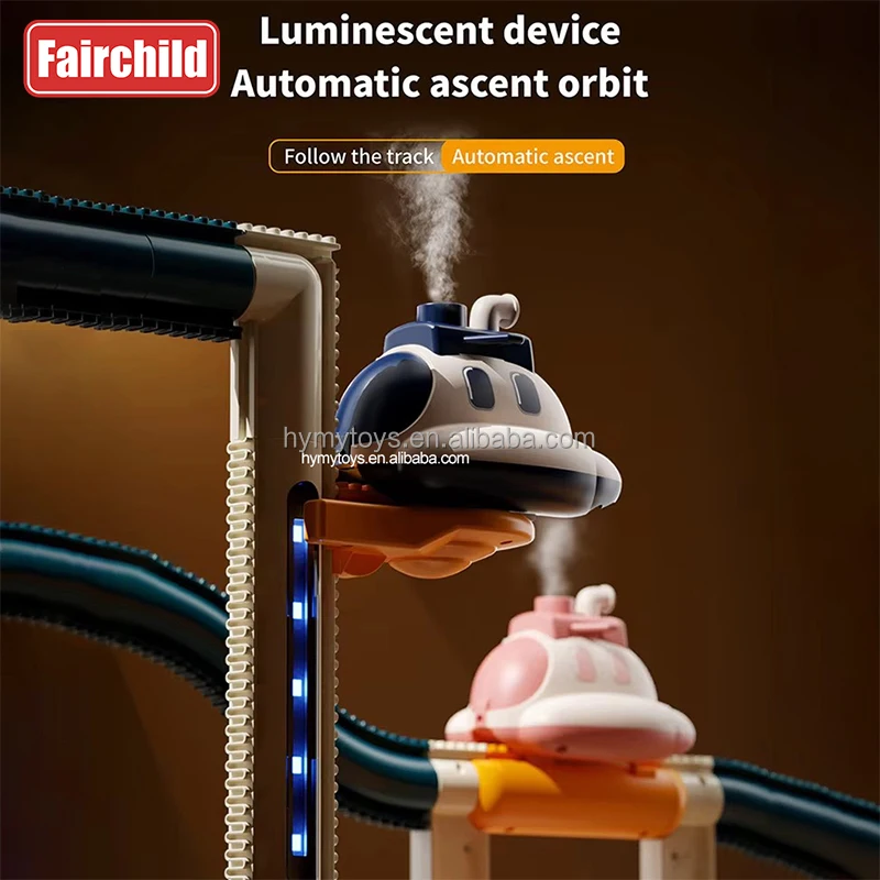 Hot Track Car Toys Slot Toys Steamship Adventure Race Track Puzzle Challenge Orbit Adventure Spaceship Rail toys For Kids