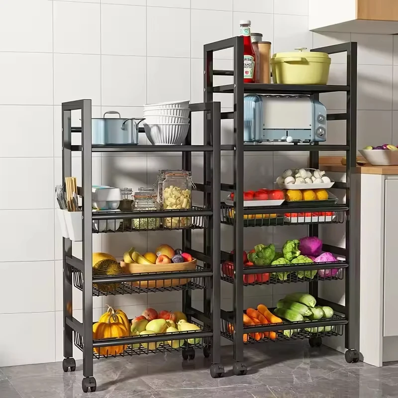 Iron Slotted Angle And Rack Height Adjustable Storage Shelf Basket Stainless Steel Kitchen Shelf Storage Rack