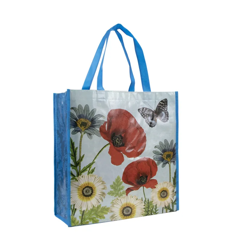 Manufacturer Heavy Duty Reusable Laminating Tote Carry Shopping Bags With Custom Logos Printed Non Woven Bags