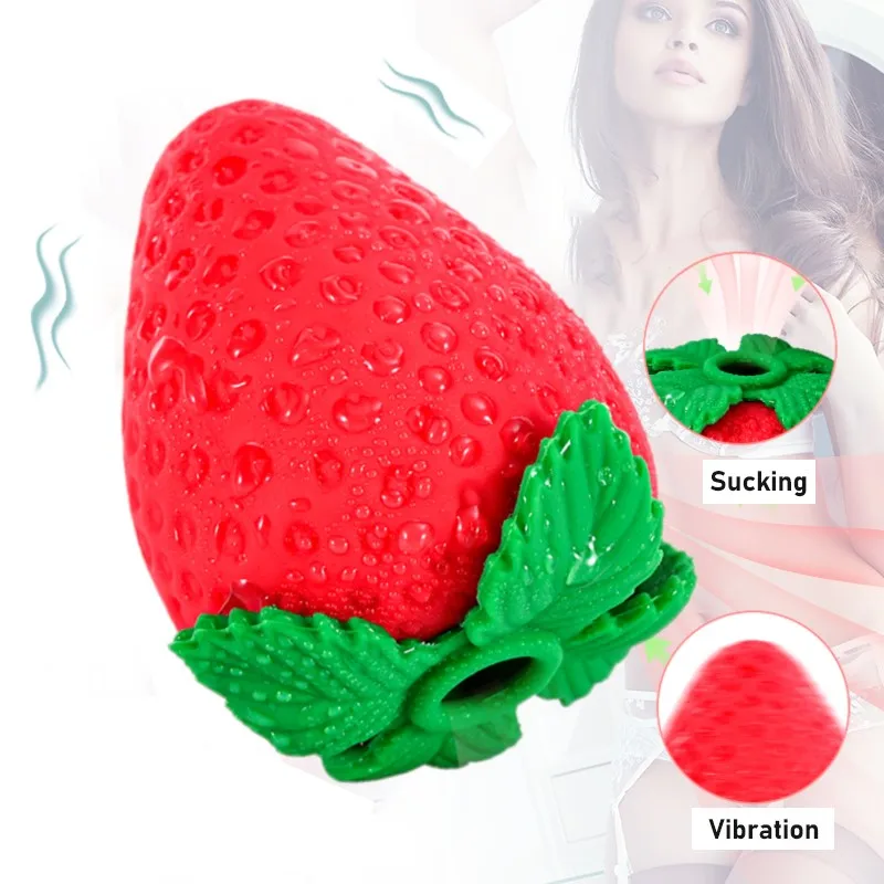 YoungWill Strawberry Vibrator 10speed Sucking Vibration Waterproof Nipples Clit Massage Stimulation Sex Toy For Couples