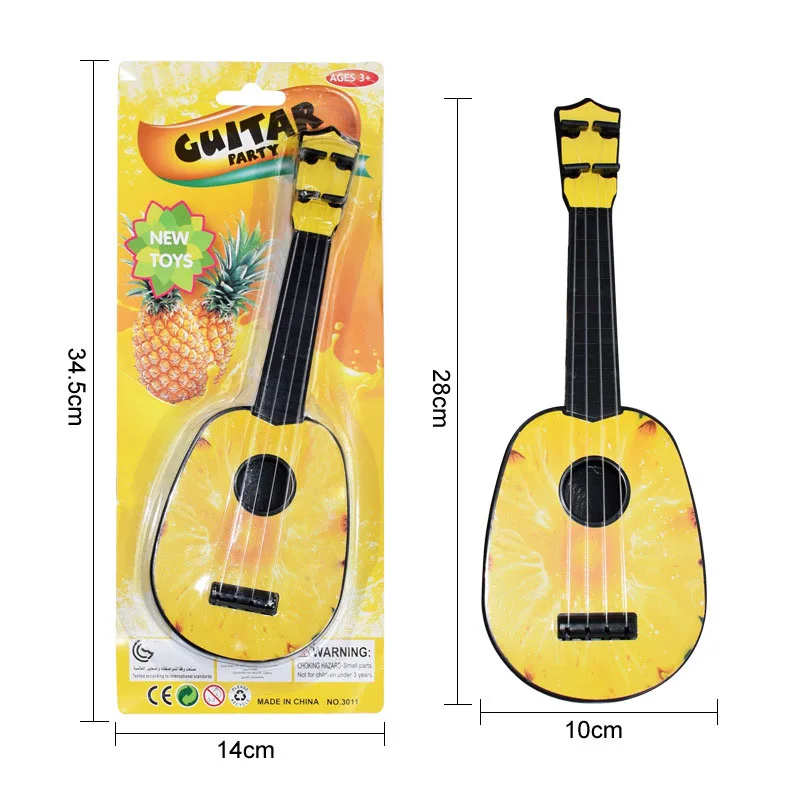 2024 China Manufacture Custom Hot Sale Guitar  Educational Ukulele Baby Cartoon Guitar Toys Musical Instrument Guitar for Kids