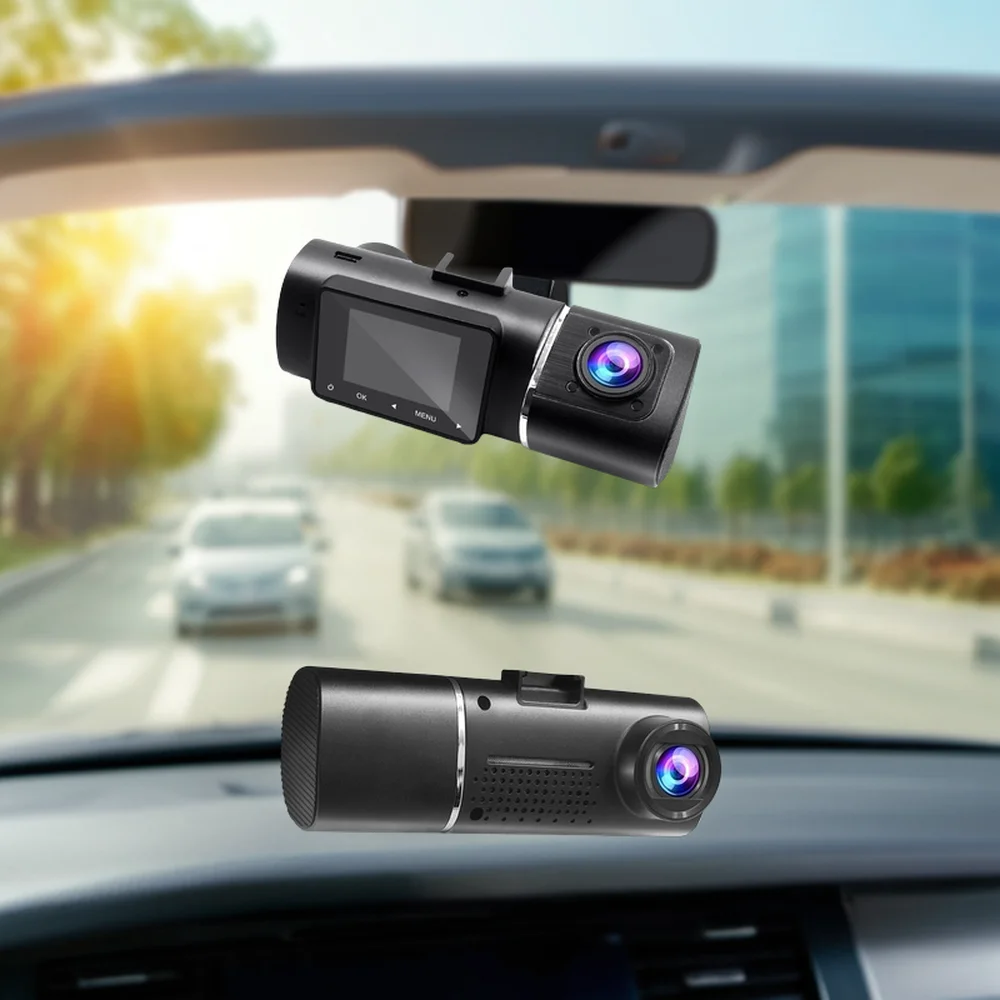1.5 Inch Screen Dash Cam 1080P Dual Lens Interior Exterior Car Camera Recorder 24H Parking Monitor Car Black Box Video Recorder