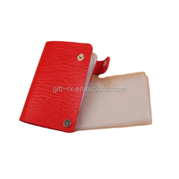 2024 Fashion Design 15 pockets PU leather Case For business card/ID card