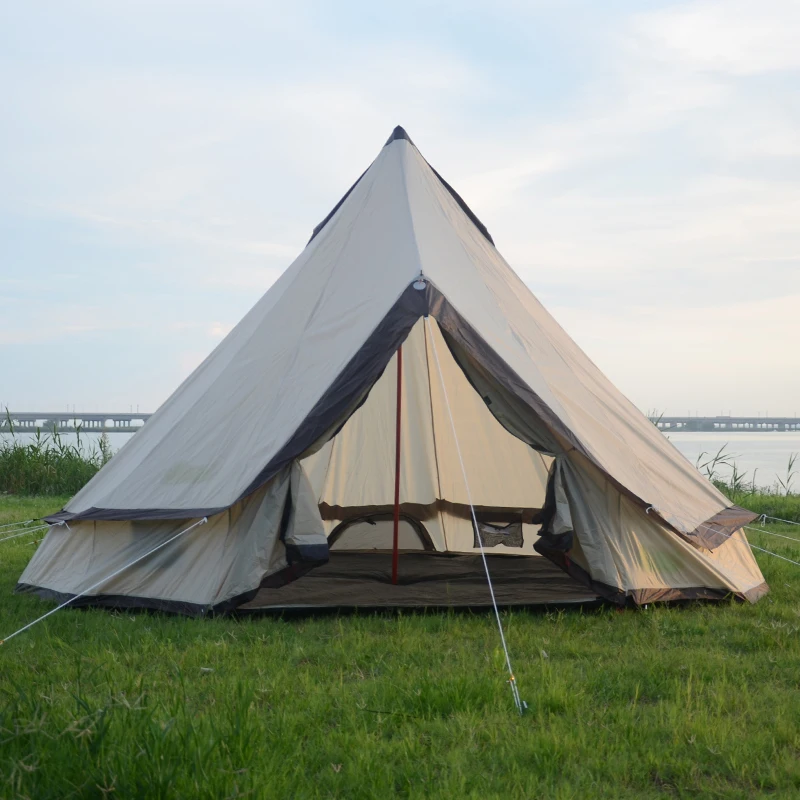 2022 Straight Bracing Type One Bedroom 420D Oxford Large Red Bed 7M 4M 6M Big Glamping Yurt Bell Tents