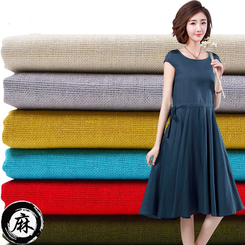 Free Sample Stock Lot 100% Linen Cotton Bamboo Organic Soft Digital Fabric Printing for Garment Linen Napkins Curtains for Girls
