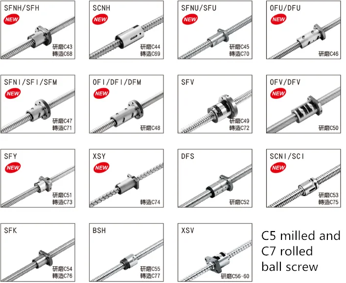 SFT02005 SFT2005-5 20mm diameter 5mm lead TBI C7 rolled linear motion guide ball screw