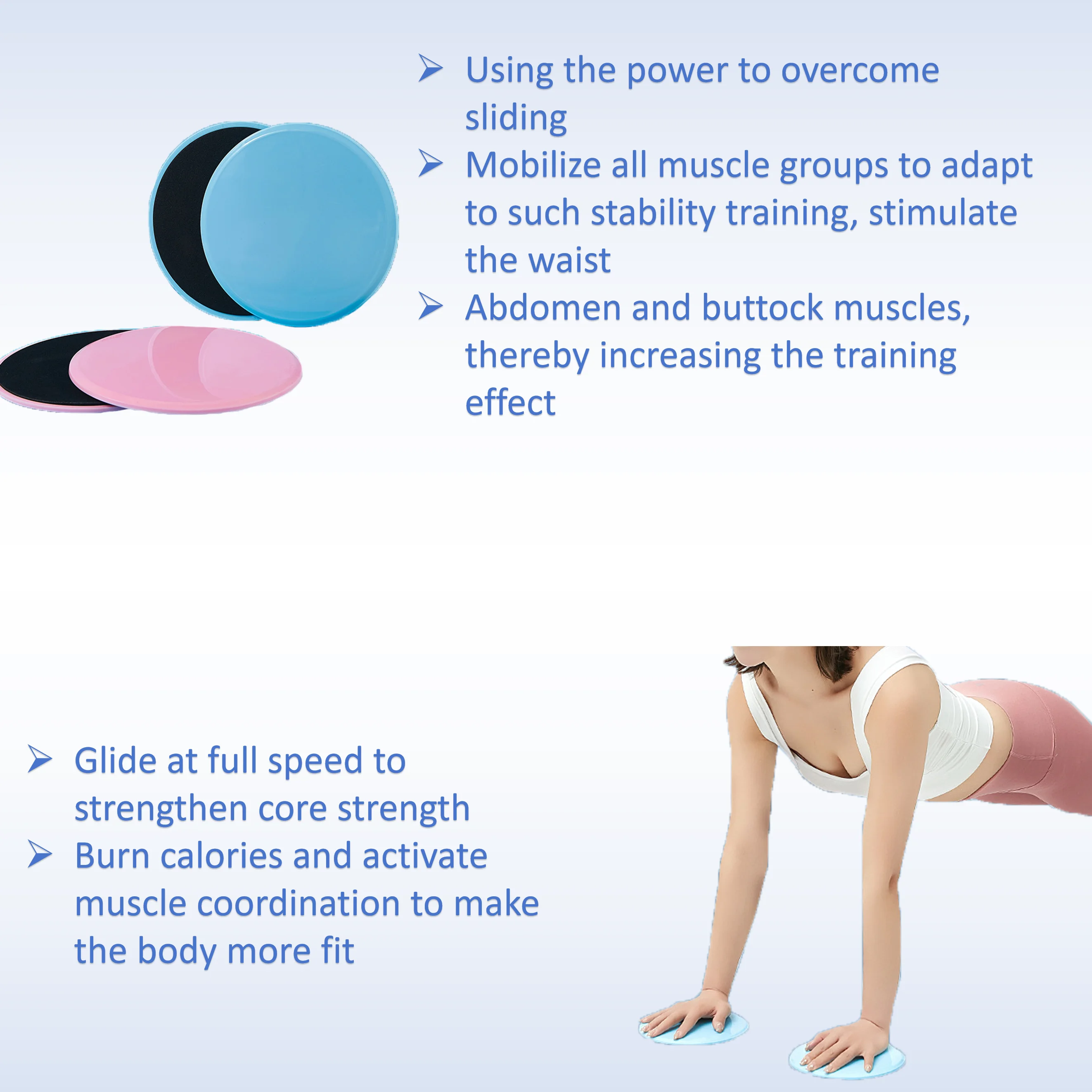 Custom Logo Gym Training Fitness Core Sliding Workout Yoga Pilates Exercise Sliders Gliding Discs