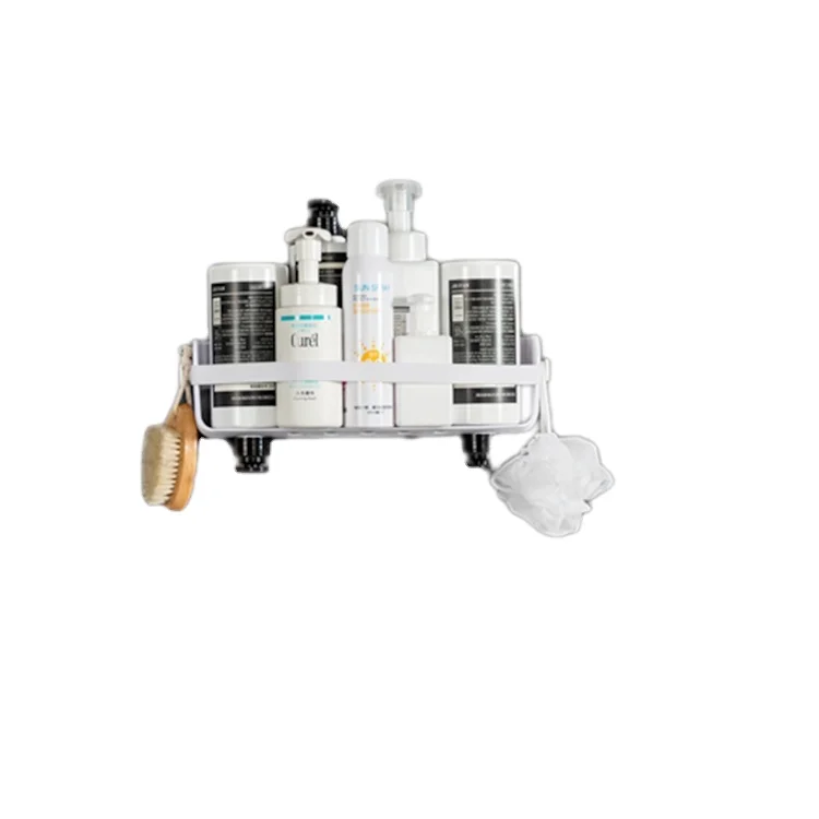 Durable Without Falling Off Wall Drain Corner Bathroom Rack Shelf