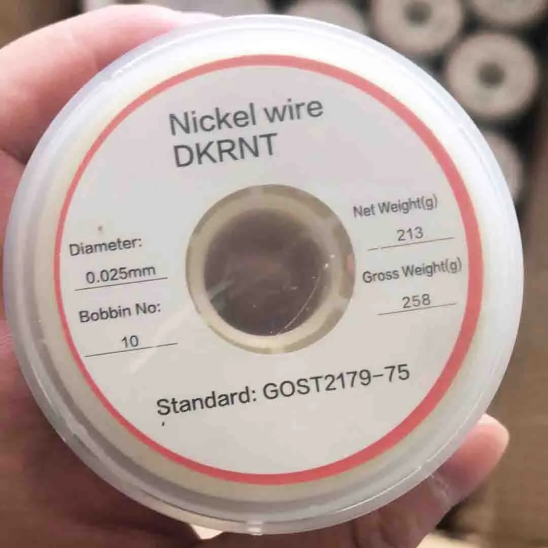 Hot Sale 99.9% High Purity 0.025mm Nickel Wire Price Sample