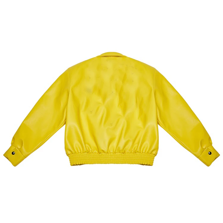 CW03-Custom hip hop embroidery logo pu leather plus size baseball bomber varsity jacket for men