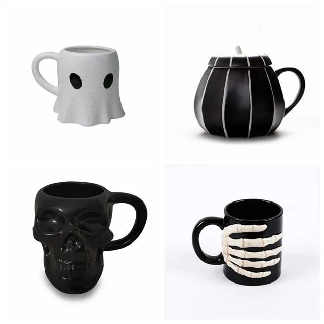 Кофейные чашки на Хэллоуин Jack Skellington скульптурная кружка тыква призрак череп керамическая товары для вечеринок